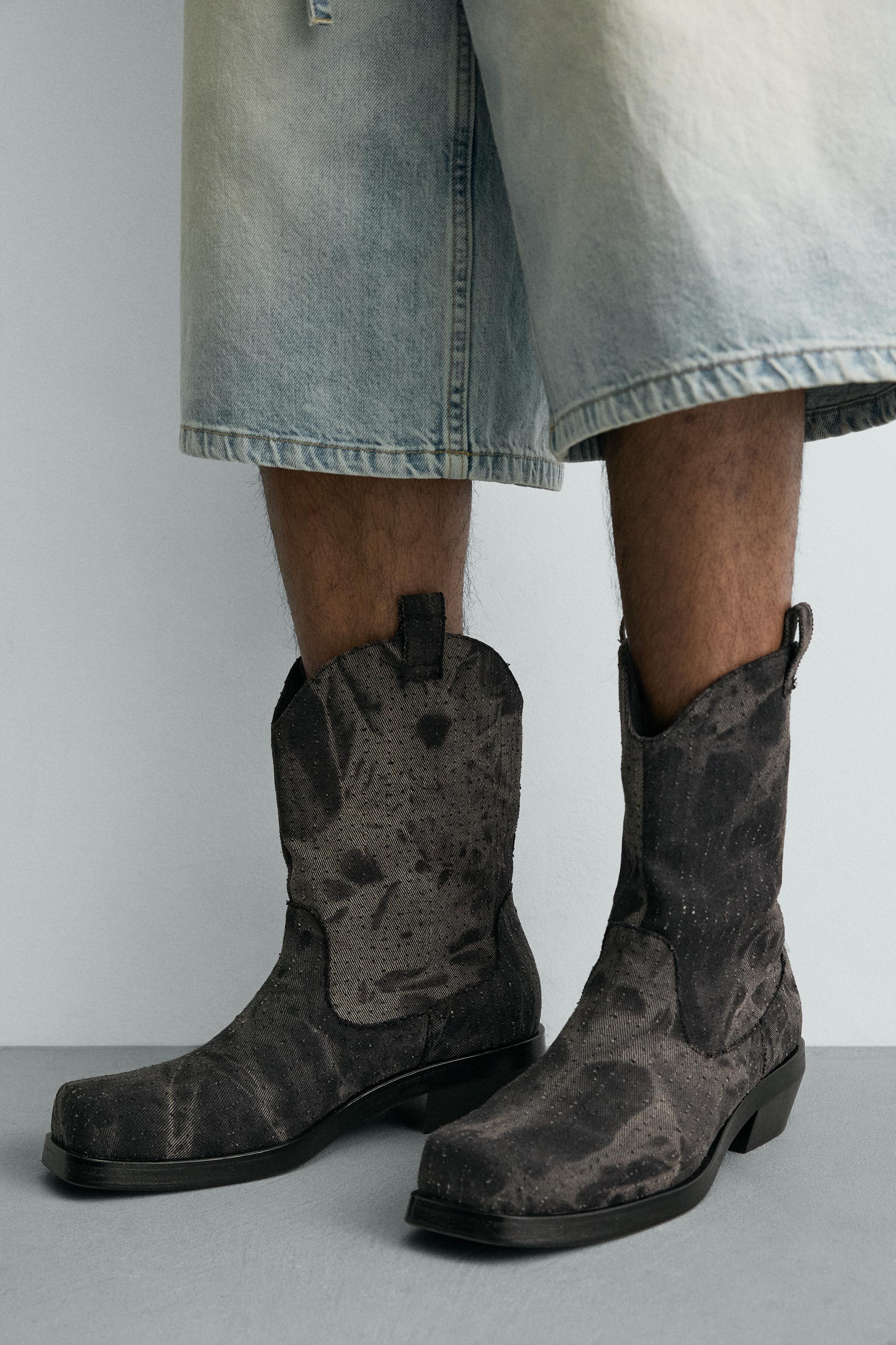 BOTTES COW-BOY EN DENIM